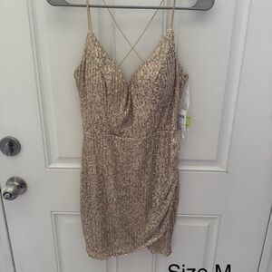 Windsor Gold Sequin Mini Dress